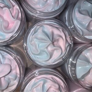 Triple Whipped COTTON CANDY Body Butter Hand Made Pink & Blue link in bio
